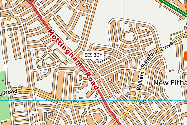 SE9 3DY map - OS VectorMap District (Ordnance Survey)