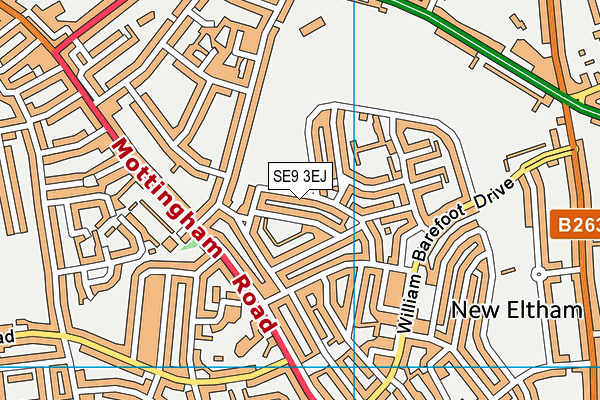 SE9 3EJ map - OS VectorMap District (Ordnance Survey)