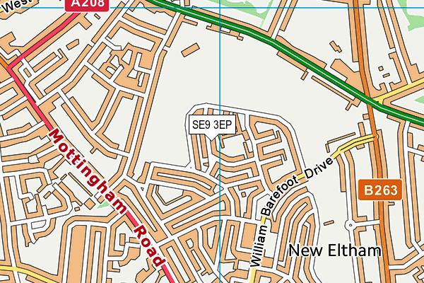 SE9 3EP map - OS VectorMap District (Ordnance Survey)