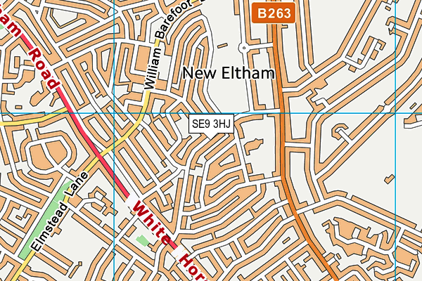 SE9 3HJ map - OS VectorMap District (Ordnance Survey)