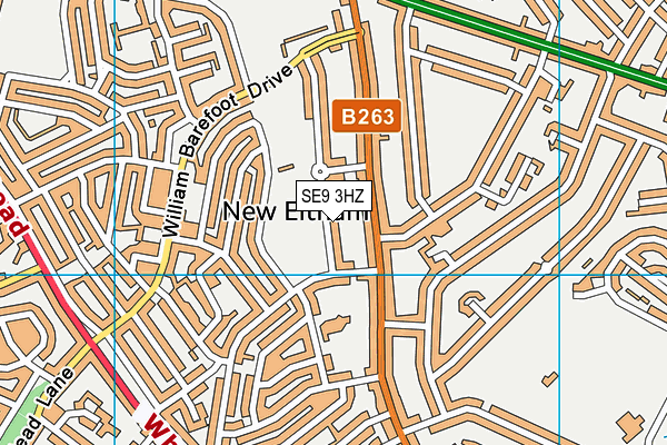 SE9 3HZ map - OS VectorMap District (Ordnance Survey)