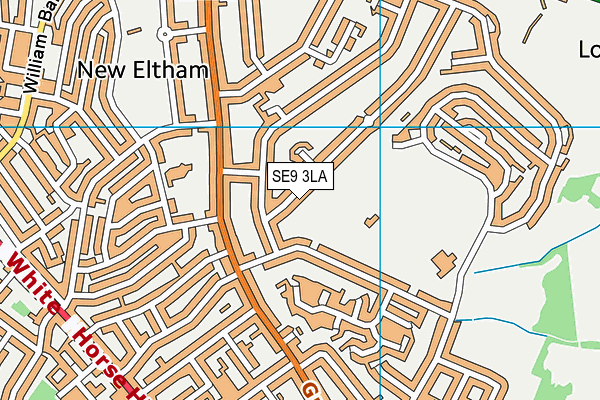 SE9 3LA map - OS VectorMap District (Ordnance Survey)