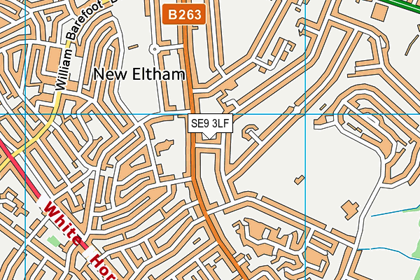 SE9 3LF map - OS VectorMap District (Ordnance Survey)