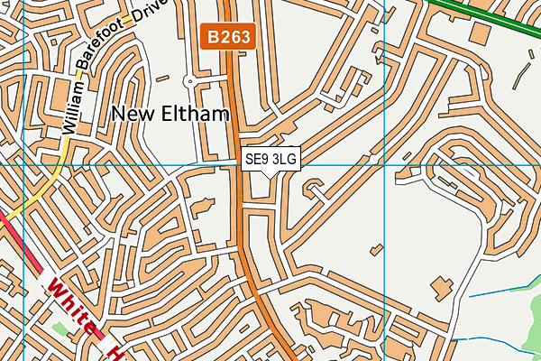 SE9 3LG map - OS VectorMap District (Ordnance Survey)