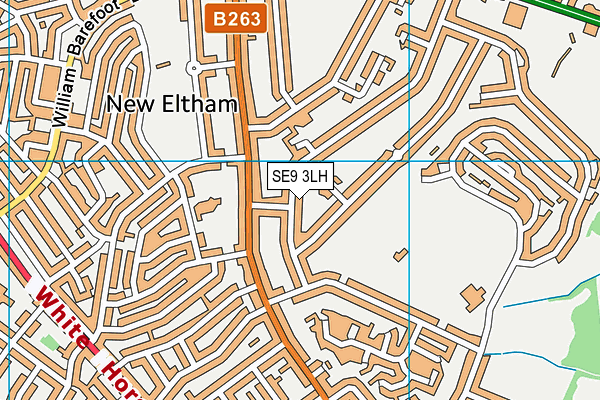 SE9 3LH map - OS VectorMap District (Ordnance Survey)