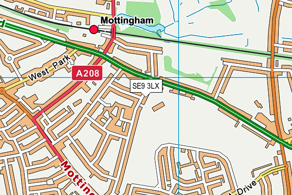 SE9 3LX map - OS VectorMap District (Ordnance Survey)