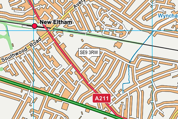 SE9 3RW map - OS VectorMap District (Ordnance Survey)
