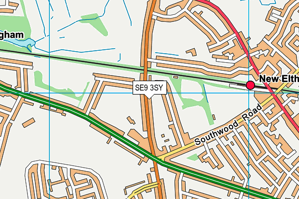 SE9 3SY map - OS VectorMap District (Ordnance Survey)