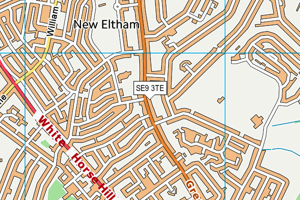 SE9 3TE map - OS VectorMap District (Ordnance Survey)