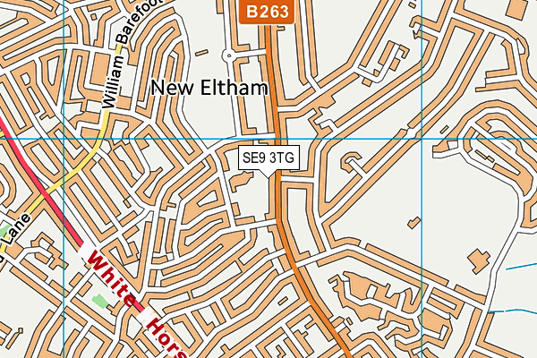 SE9 3TG map - OS VectorMap District (Ordnance Survey)