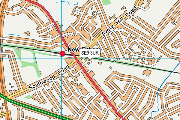 SE9 3UR map - OS VectorMap District (Ordnance Survey)