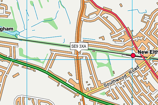 SE9 3XA map - OS VectorMap District (Ordnance Survey)