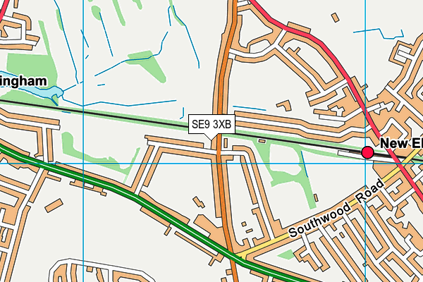 SE9 3XB map - OS VectorMap District (Ordnance Survey)