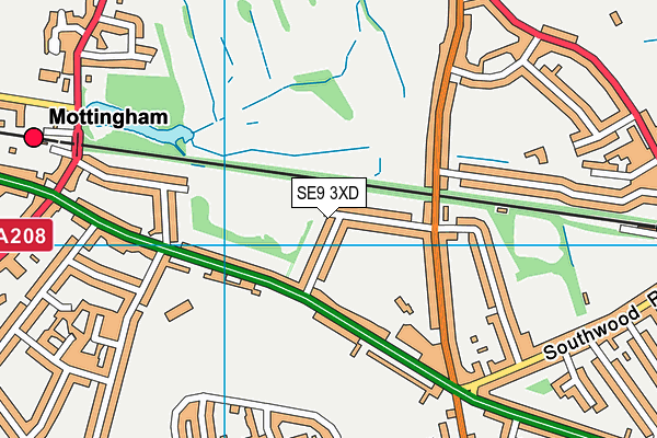 SE9 3XD map - OS VectorMap District (Ordnance Survey)