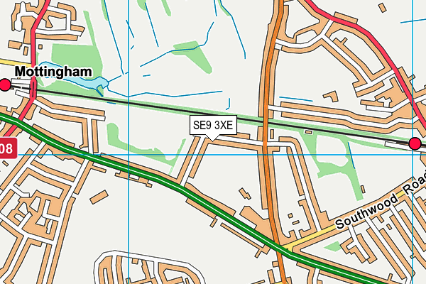 SE9 3XE map - OS VectorMap District (Ordnance Survey)