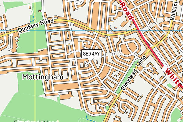 SE9 4AY map - OS VectorMap District (Ordnance Survey)