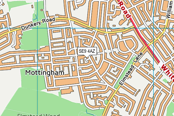 SE9 4AZ map - OS VectorMap District (Ordnance Survey)