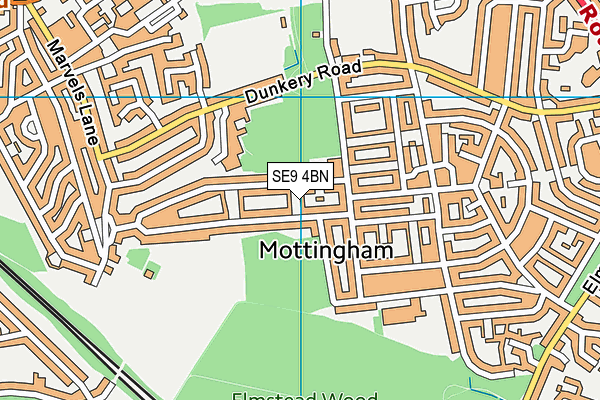 SE9 4BN map - OS VectorMap District (Ordnance Survey)