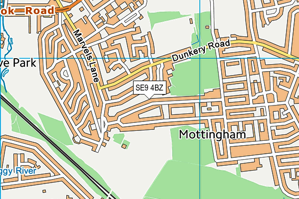 SE9 4BZ map - OS VectorMap District (Ordnance Survey)