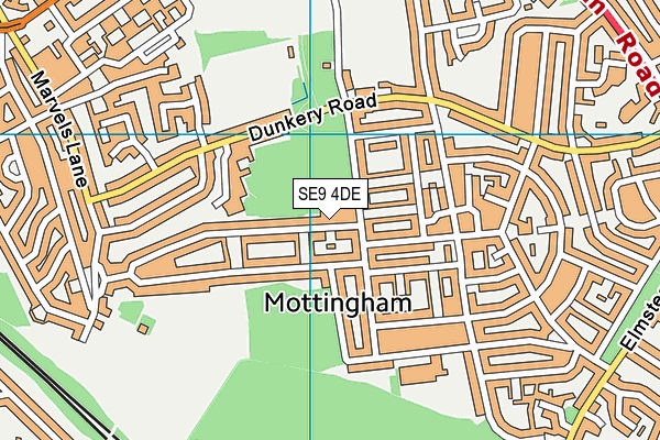 SE9 4DE map - OS VectorMap District (Ordnance Survey)
