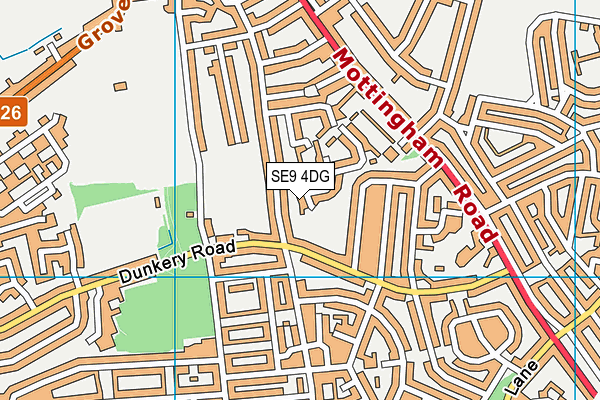 SE9 4DG map - OS VectorMap District (Ordnance Survey)