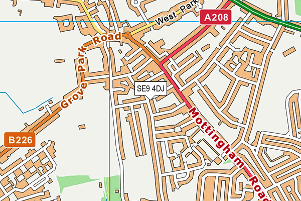 SE9 4DJ map - OS VectorMap District (Ordnance Survey)