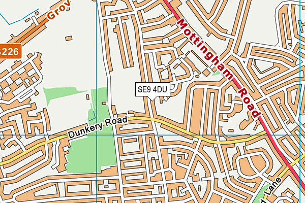 SE9 4DU map - OS VectorMap District (Ordnance Survey)