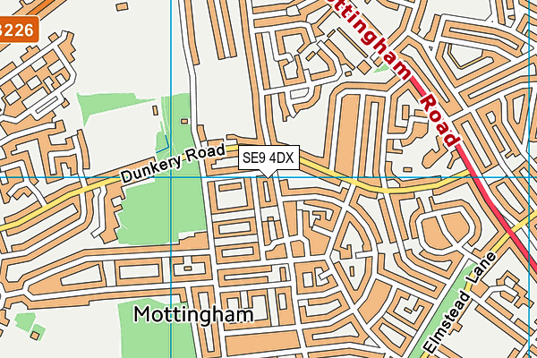 SE9 4DX map - OS VectorMap District (Ordnance Survey)
