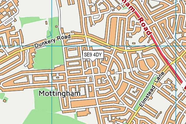 SE9 4DY map - OS VectorMap District (Ordnance Survey)