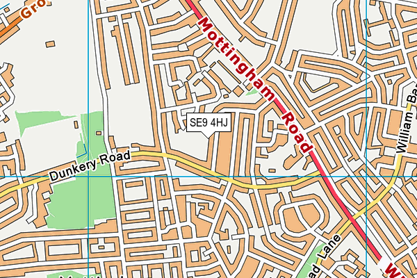 SE9 4HJ map - OS VectorMap District (Ordnance Survey)