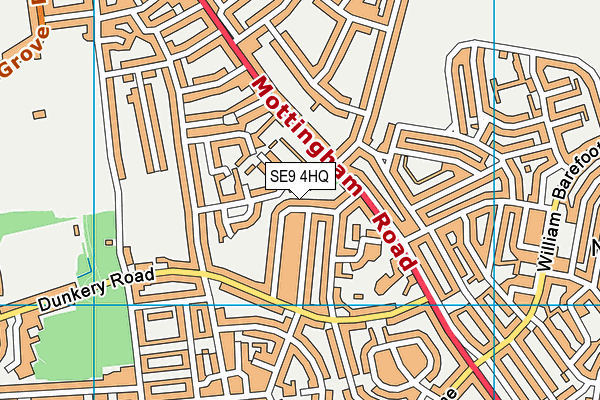 SE9 4HQ map - OS VectorMap District (Ordnance Survey)