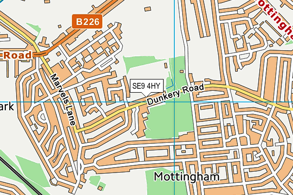 SE9 4HY map - OS VectorMap District (Ordnance Survey)