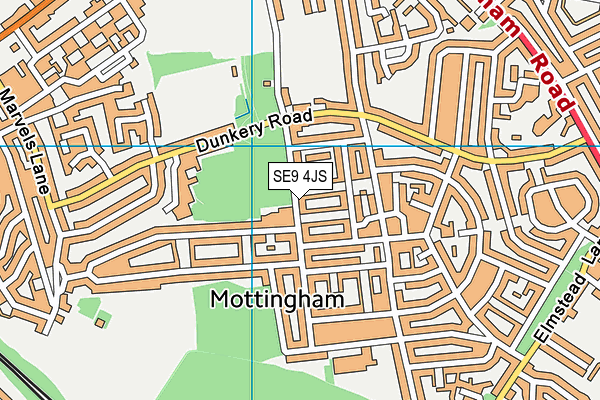 SE9 4JS map - OS VectorMap District (Ordnance Survey)