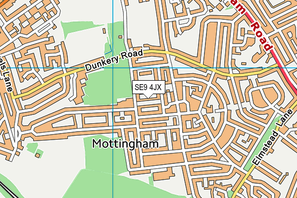 SE9 4JX map - OS VectorMap District (Ordnance Survey)