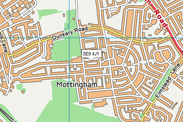 SE9 4JY map - OS VectorMap District (Ordnance Survey)