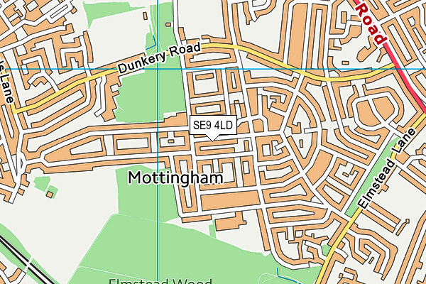 SE9 4LD map - OS VectorMap District (Ordnance Survey)