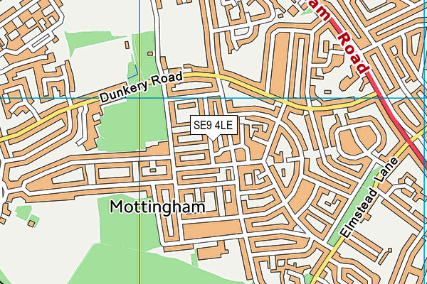 SE9 4LE map - OS VectorMap District (Ordnance Survey)