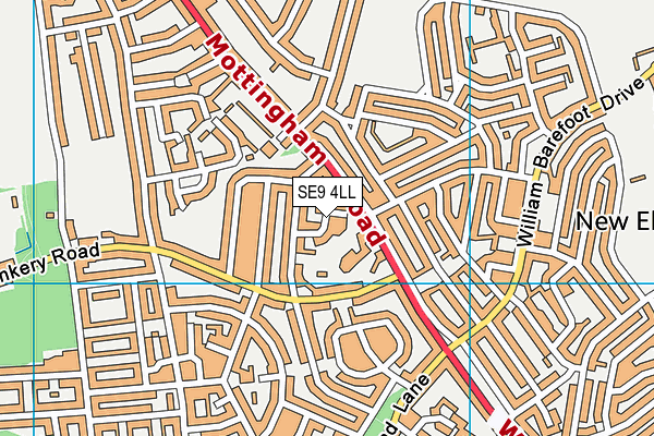 SE9 4LL map - OS VectorMap District (Ordnance Survey)