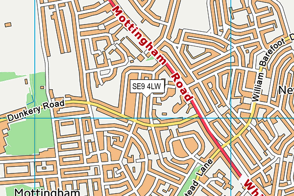 SE9 4LW map - OS VectorMap District (Ordnance Survey)