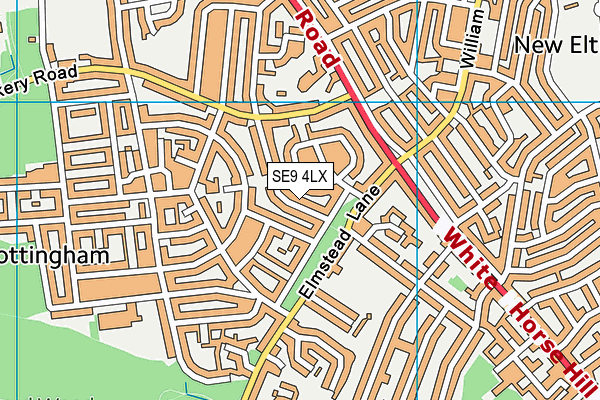 SE9 4LX map - OS VectorMap District (Ordnance Survey)