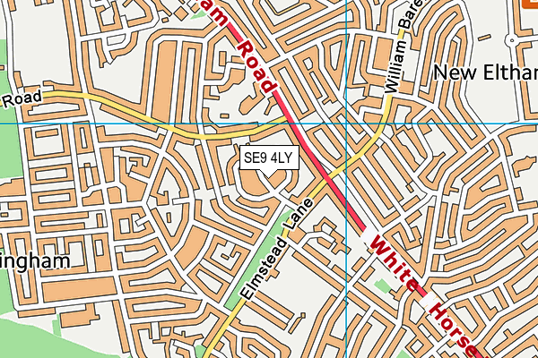 SE9 4LY map - OS VectorMap District (Ordnance Survey)