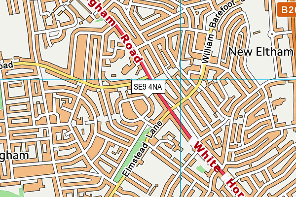 SE9 4NA map - OS VectorMap District (Ordnance Survey)