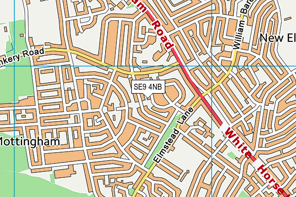 SE9 4NB map - OS VectorMap District (Ordnance Survey)
