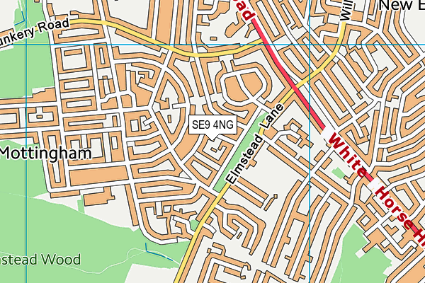 SE9 4NG map - OS VectorMap District (Ordnance Survey)