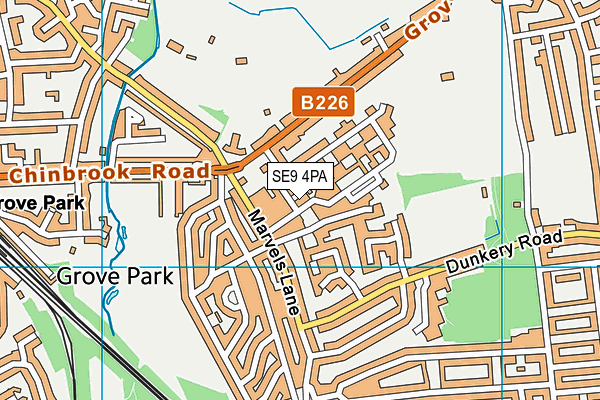 SE9 4PA map - OS VectorMap District (Ordnance Survey)