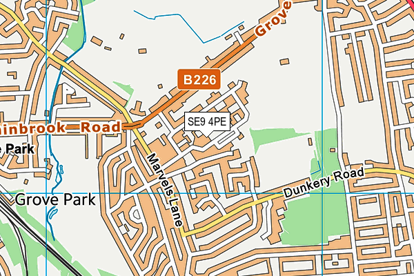 SE9 4PE map - OS VectorMap District (Ordnance Survey)