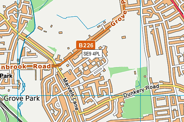 SE9 4PL map - OS VectorMap District (Ordnance Survey)