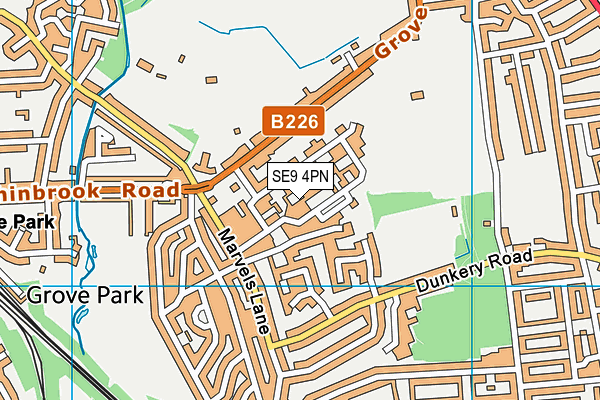 SE9 4PN map - OS VectorMap District (Ordnance Survey)