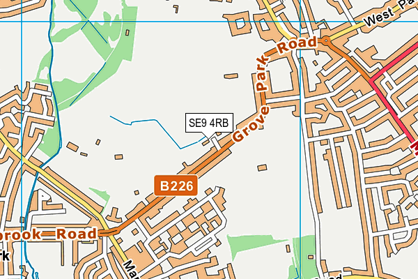 SE9 4RB map - OS VectorMap District (Ordnance Survey)