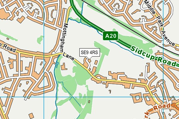 SE9 4RS map - OS VectorMap District (Ordnance Survey)